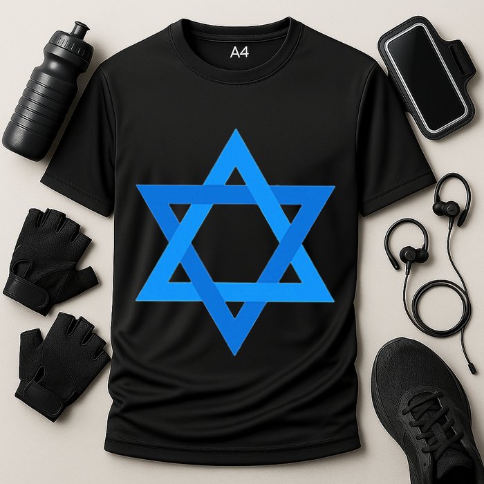 Star Of David Israel Flag Jewish Symbol Cooling Performance Crew T-Shirt