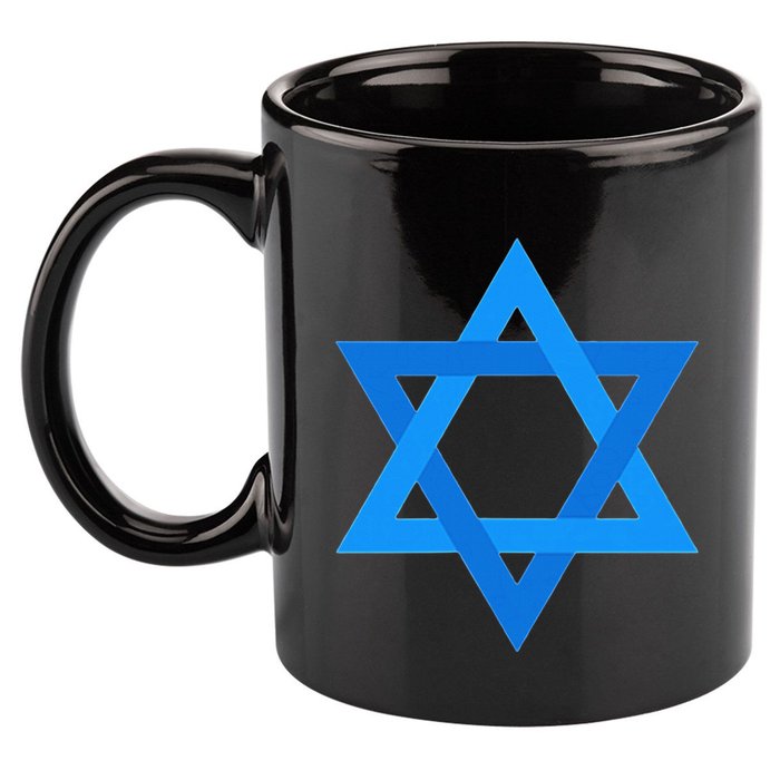Star Of David Israel Flag Jewish Symbol 11oz C Handle Ceramic Mug