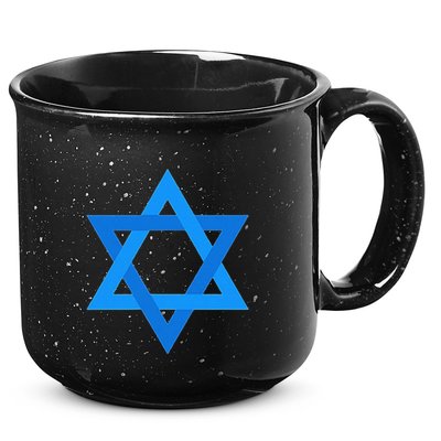 Star Of David Israel Flag Jewish Symbol 15oz Campfire Ceramic Mug
