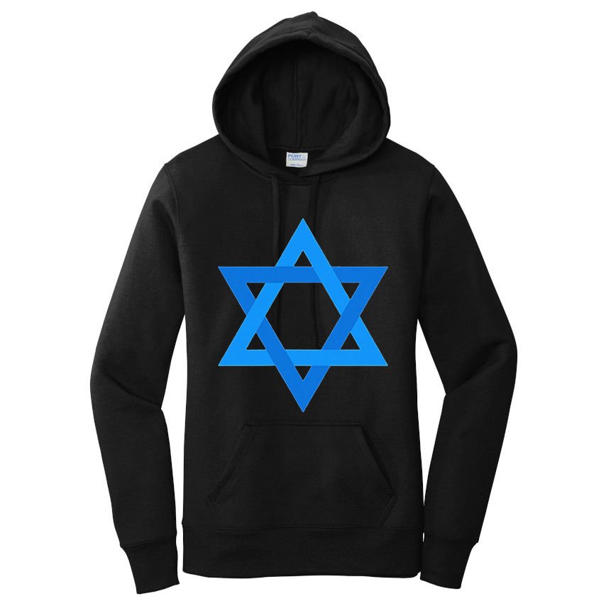 Star Of David Israel Flag Jewish Symbol Women's Pullover Hoodie