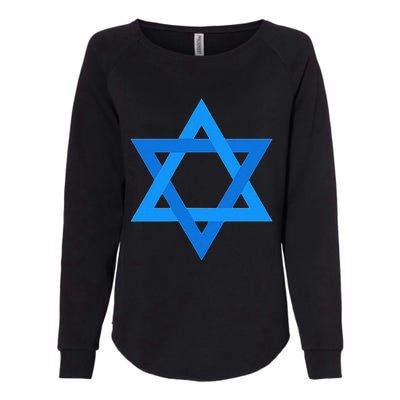 Star Of David Israel Flag Jewish Symbol Womens California Wash Sweatshirt