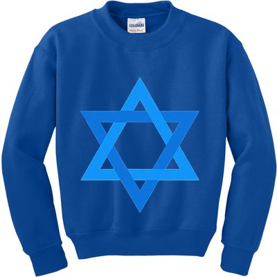 Star Of David Israel Flag Jewish Symbol Kids Sweatshirt