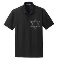 Star Of David Israel Jewish Israeli Flag Text Grunge Retro Dry Zone Grid Polo