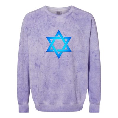 Star Of David Hexagram Judaism Seal Of Solomon Israel Colorblast Crewneck Sweatshirt