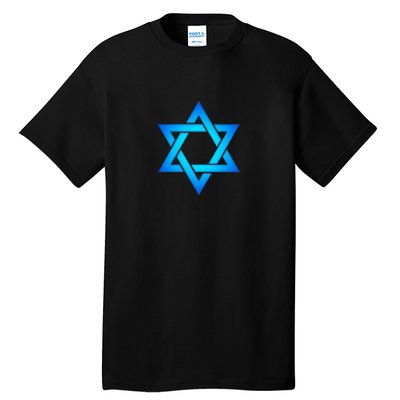 Star Of David Hexagram Judaism Seal Of Solomon Israel Tall T-Shirt