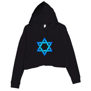 Star Of David Hexagram Judaism Seal Of Solomon Israel Crop Fleece Hoodie