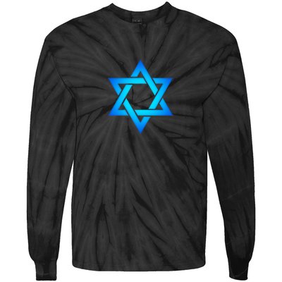 Star Of David Hexagram Judaism Seal Of Solomon Israel Tie-Dye Long Sleeve Shirt