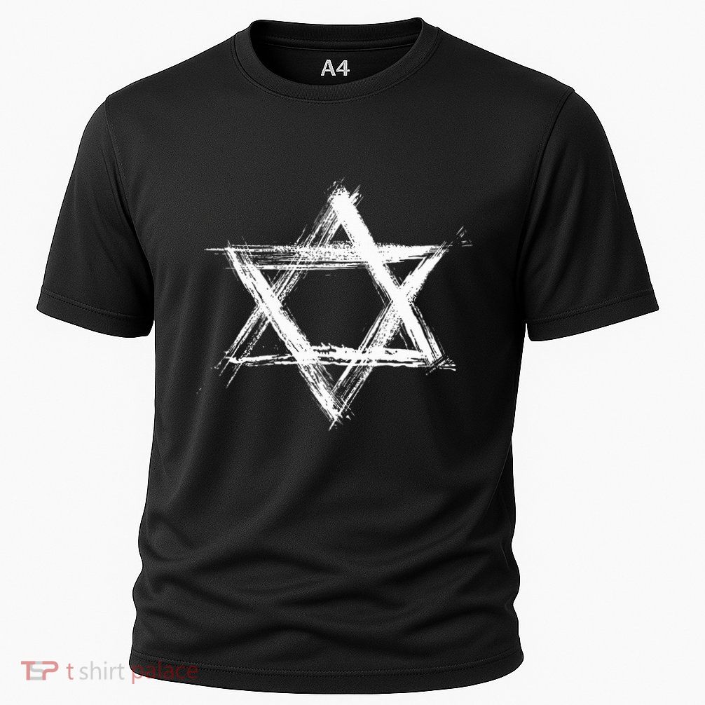 Star of David Pride Israel Jewish Israeli Flag Brush Stroke Performance Shirt