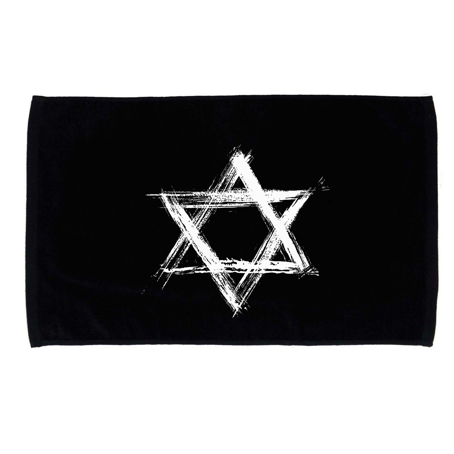 Star of David Pride Israel Jewish Israeli Flag Brush Stroke Microfiber Hand Towel