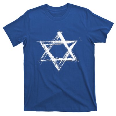 Star of David Pride Israel Jewish Israeli Flag Brush Stroke T-Shirt