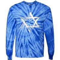 Star of David Pride Israel Jewish Israeli Flag Brush Stroke Tie-Dye Long Sleeve Shirt