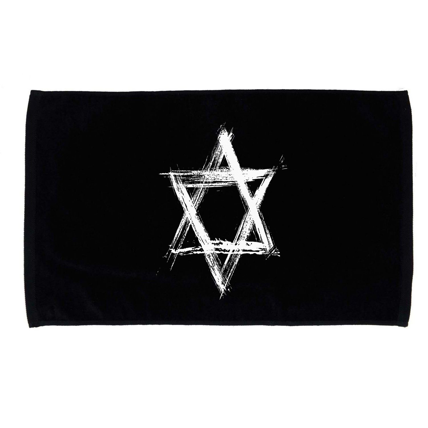 Star of David Pride Israel Jewish Israeli Flag Brush Stroke Microfiber Hand Towel
