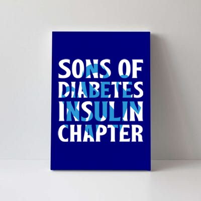 Sons Of Diabetes Insulin Support Riboon Gift Diabetes Awareness Gift Canvas