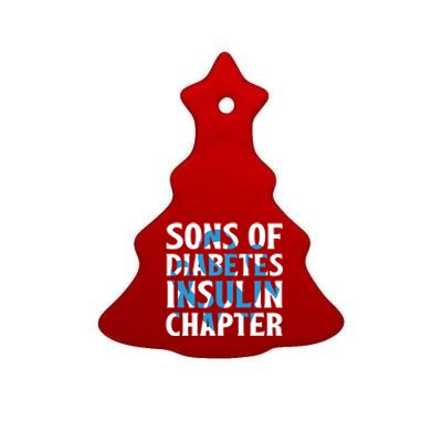 Sons Of Diabetes Insulin Support Riboon Gift Diabetes Awareness Gift Ceramic Tree Ornament