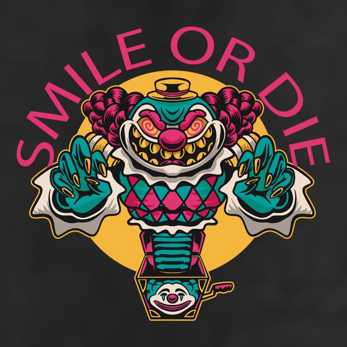 Smile Or Die Scary Clown Beanie