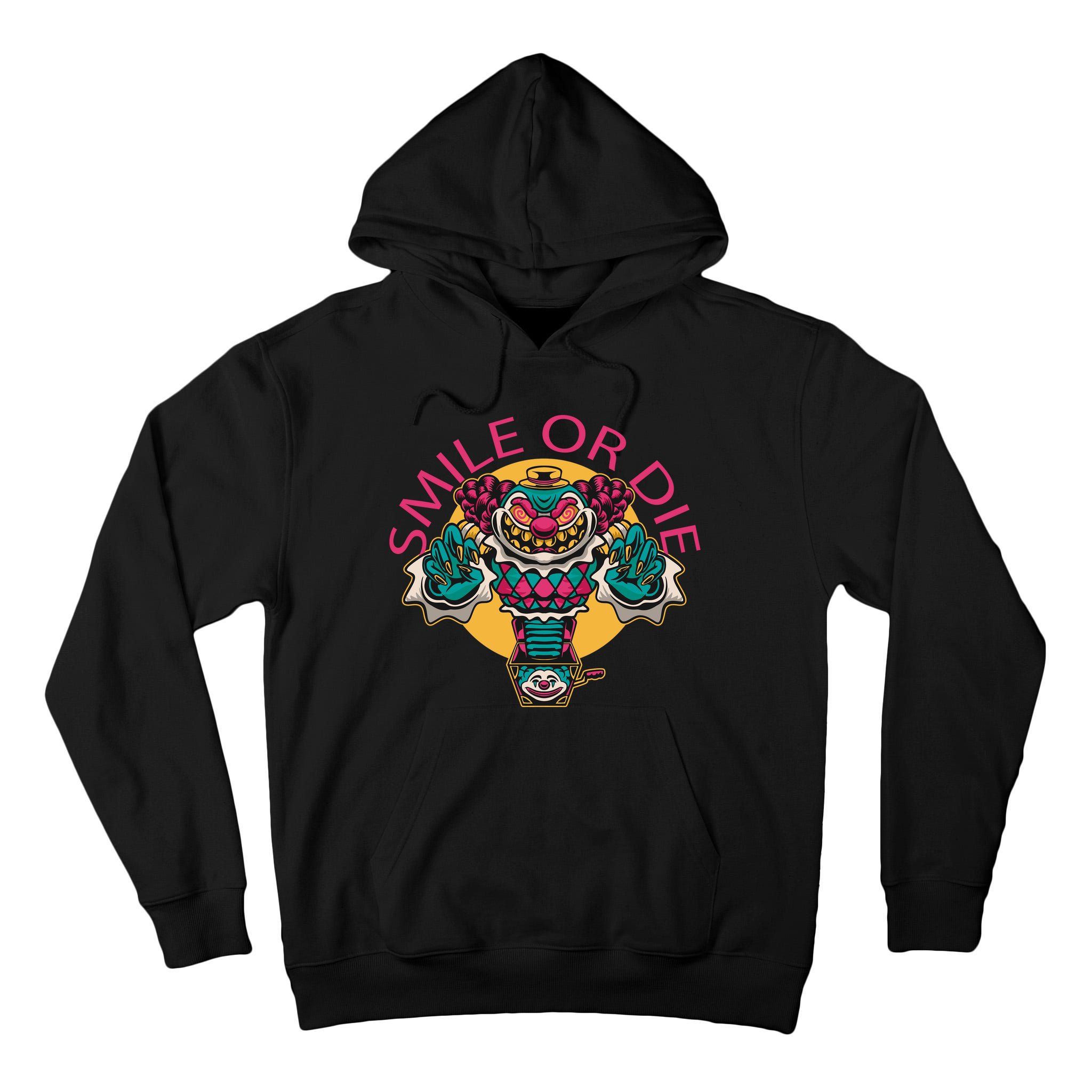 Smile Or Die Scary Clown Tall Hoodie