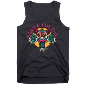 Smile Or Die Scary Clown Tank Top