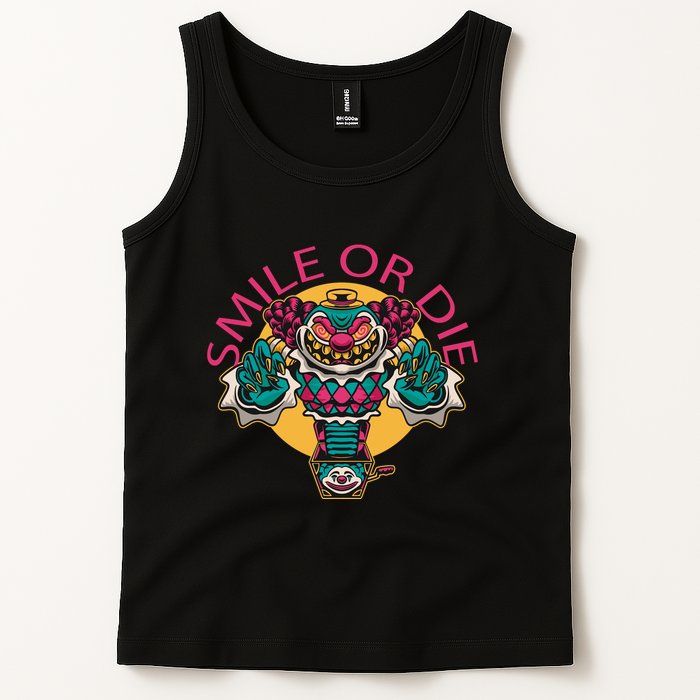 Smile Or Die Scary Clown Tank Top