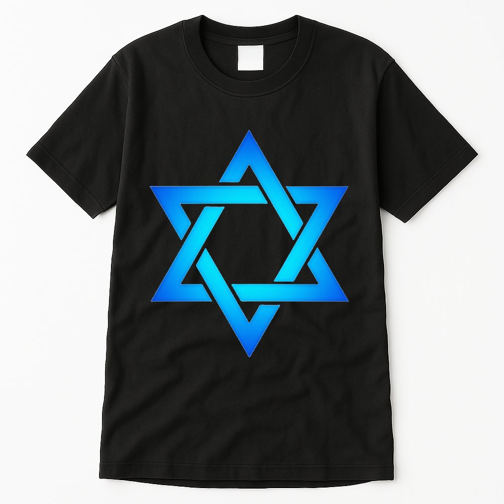 Star Of David Hexagram Judaism Seal Of Solomon Israel Tall T-Shirt