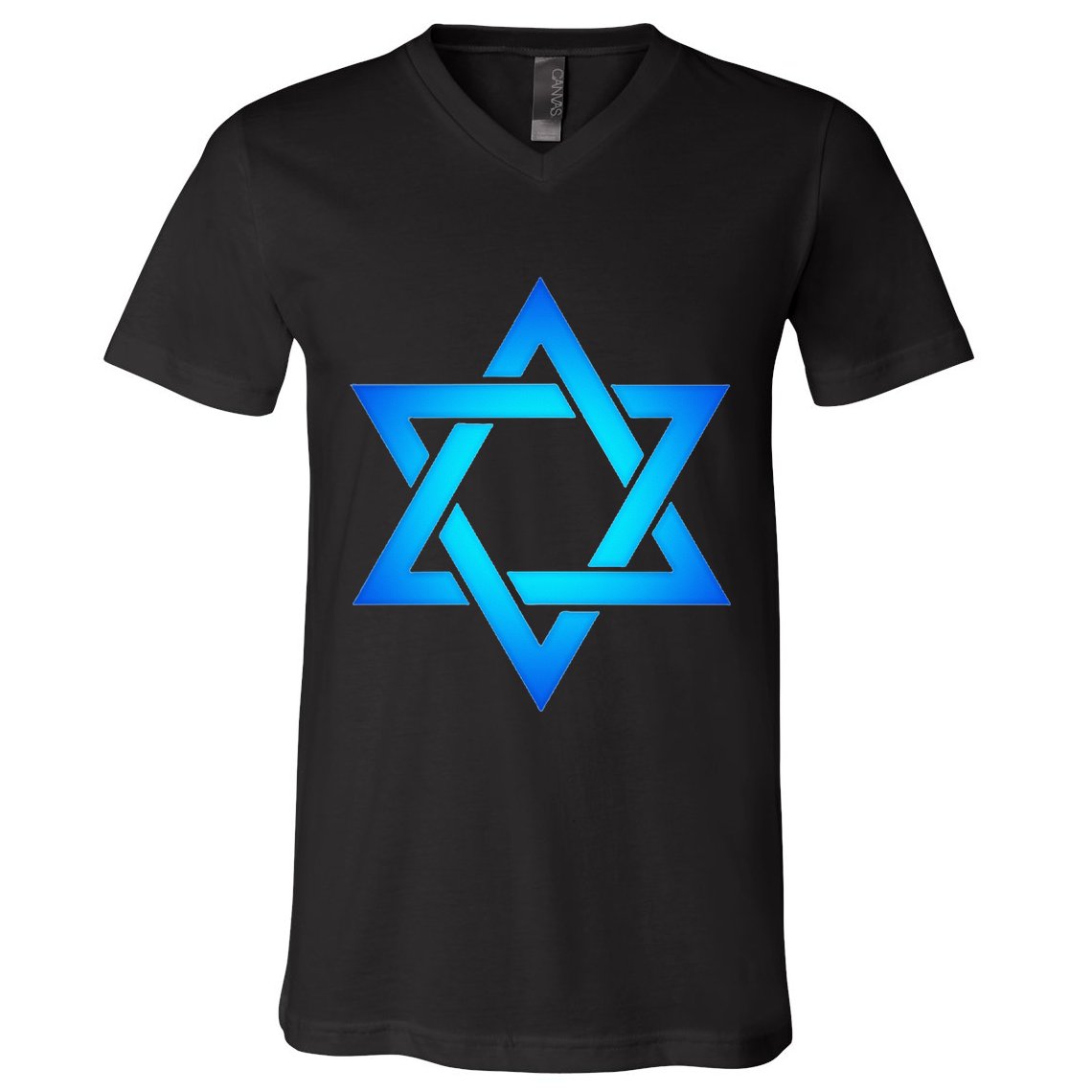 Star Of David Hexagram Judaism Seal Of Solomon Israel V-Neck T-Shirt