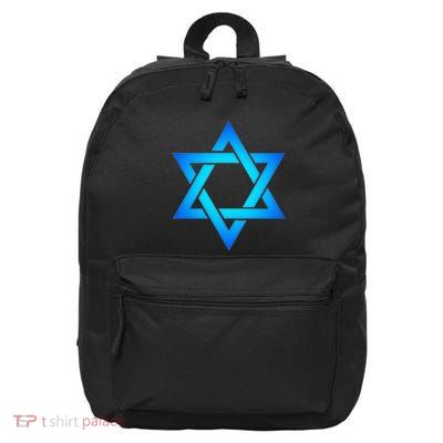 Star Of David Hexagram Judaism Seal Of Solomon Israel 16 in Basic Backpack