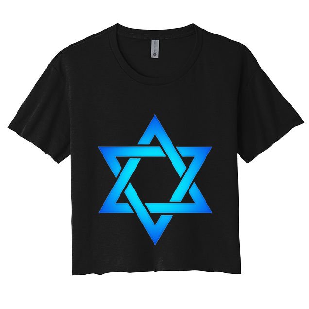 Star Of David Hexagram Judaism Seal Of Solomon Israel Crop Top