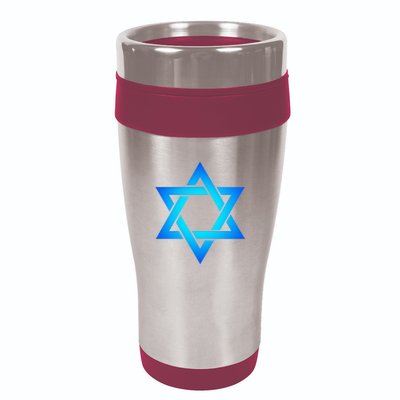 Star Of David Hexagram Judaism Seal Of Solomon Israel 16oz Travel Tumbler