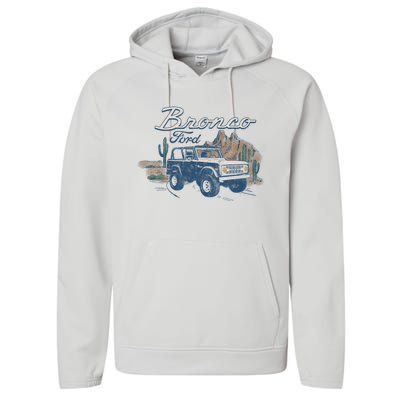 Suv Outdoor Desert Landscape Performance Fleece Hoodie