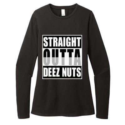 Straight Outta Deez Nuts Funny Deez Nuts Nutcracker Womens CVC Long Sleeve Shirt