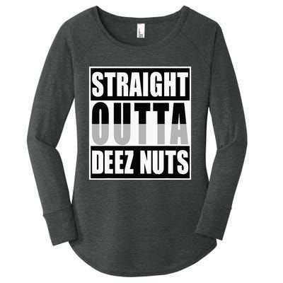 Straight Outta Deez Nuts Funny Deez Nuts Nutcracker Women's Perfect Tri Tunic Long Sleeve Shirt