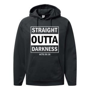 Straight Outta Darkness Biblical Verse Performance Fleece Hoodie