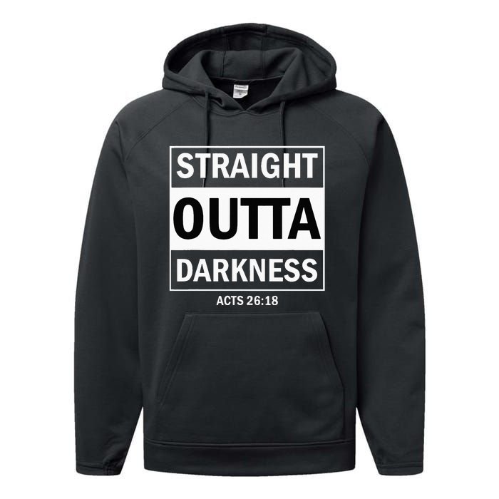 Straight Outta Darkness Biblical Verse Performance Fleece Hoodie