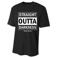 Straight Outta Darkness Biblical Verse Performance Sprint T-Shirt