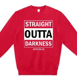 Straight Outta Darkness Biblical Verse Premium Crewneck Sweatshirt