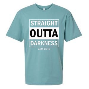 Straight Outta Darkness Biblical Verse Sueded Cloud Jersey T-Shirt