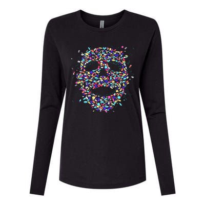 Skull On Drugs Womens Cotton Relaxed Long Sleeve T-Shirt