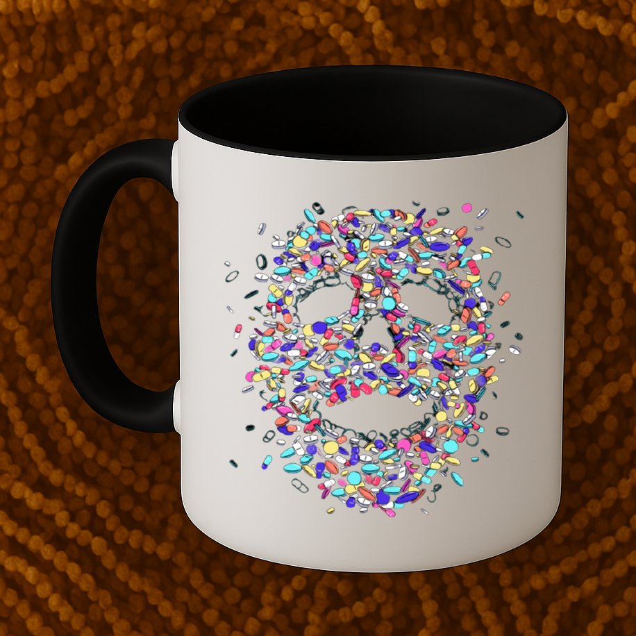 Skull On Drugs Mug