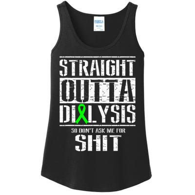 Straight Outta Dialysis Dont Ask Me Shit Patient Funny Ladies Essential Tank