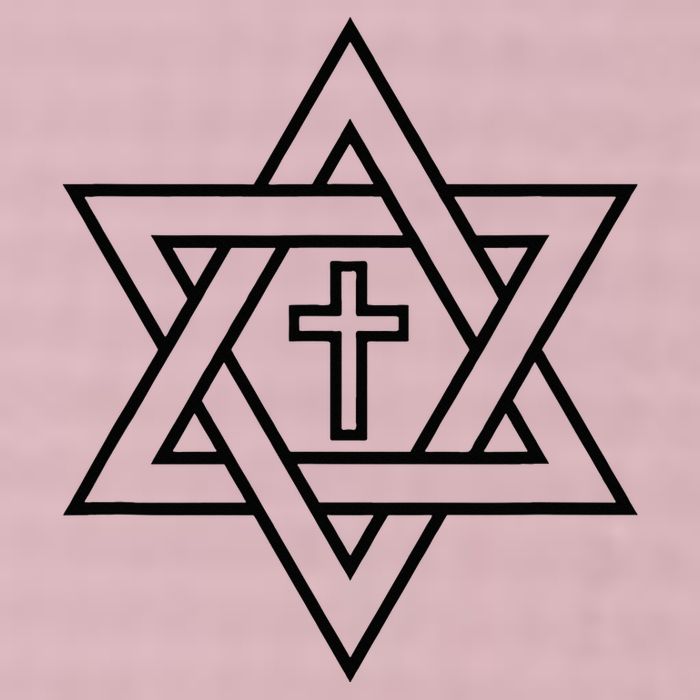 Star Of David With Cross A Gift 25L Jumbo Tote