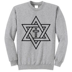 Star Of David With Cross A Gift Tall Sweatshirt