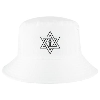 Star Of David With Cross A Gift Cool Comfort Performance Bucket Hat