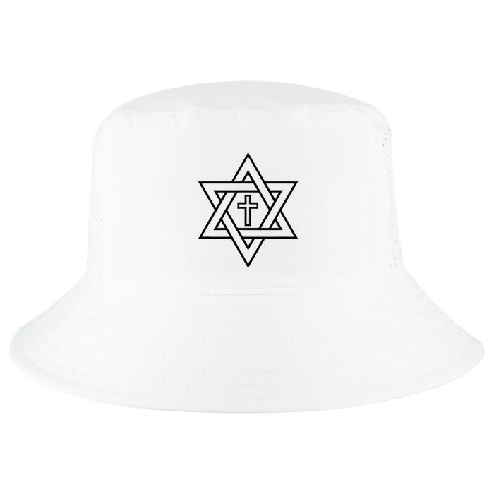Star Of David With Cross A Gift Cool Comfort Performance Bucket Hat