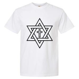 Star Of David With Cross A Gift Garment-Dyed Heavyweight T-Shirt