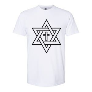 Star Of David With Cross A Gift Softstyle CVC T-Shirt