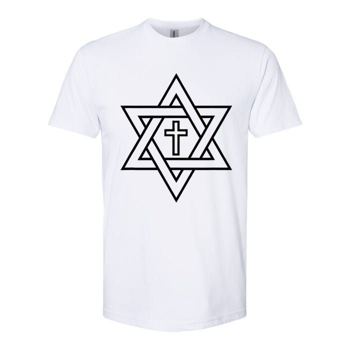 Star Of David With Cross A Gift Softstyle CVC T-Shirt