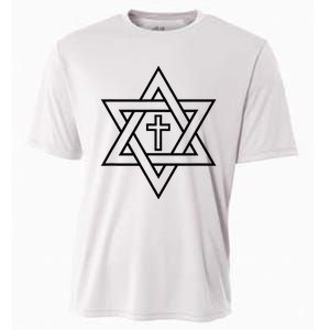 Star Of David With Cross A Gift Cooling Performance Crew T-Shirt