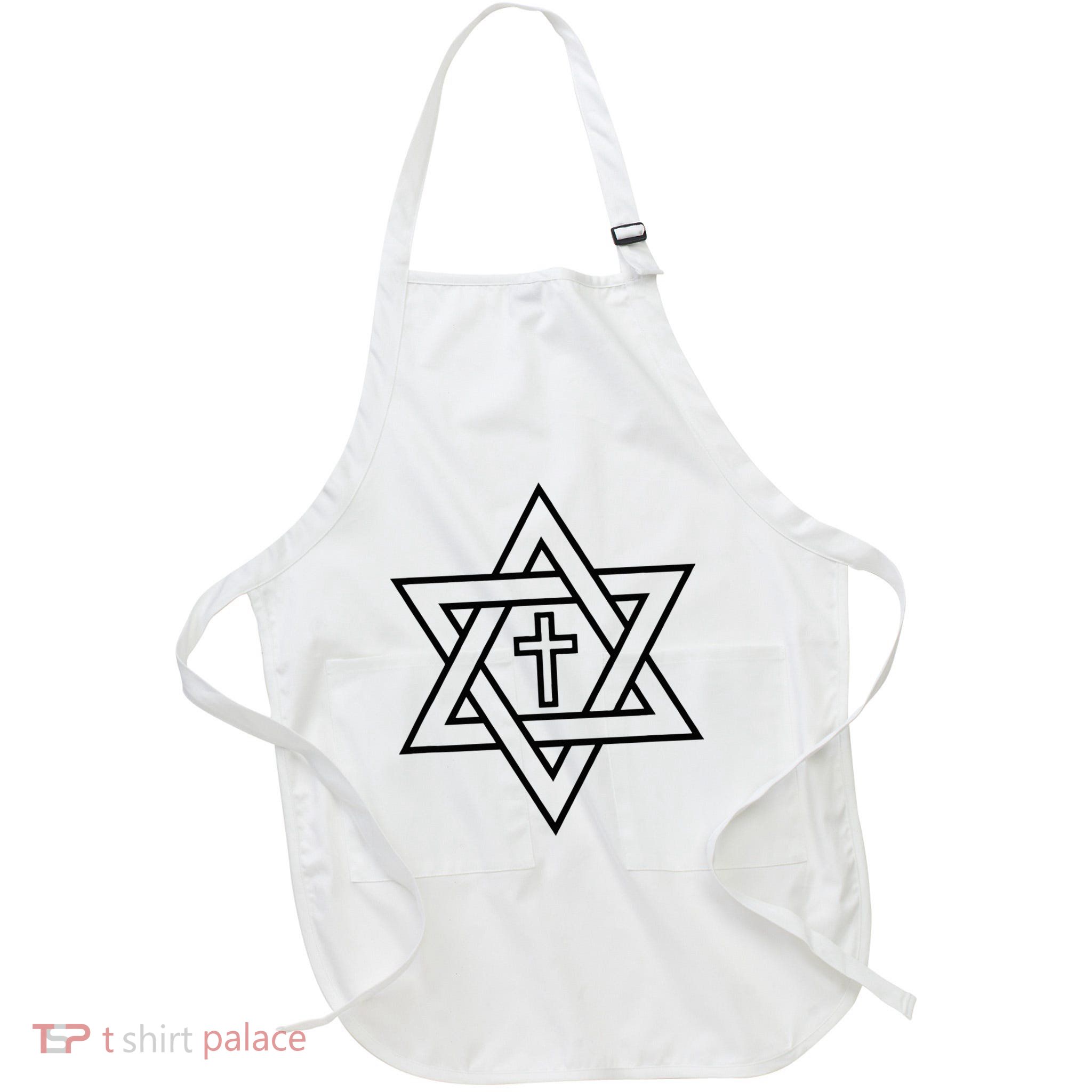 Star Of David With Cross A Gift Apron