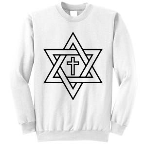 Star Of David With Cross A Gift Sweatshirt