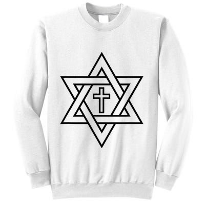 Star Of David With Cross A Gift Sweatshirt