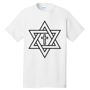 Star Of David With Cross A Gift Tall T-Shirt